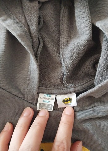 24-36 Ay Beden Gri Batman Kapüşonlu Erkek Eşofman Takımı