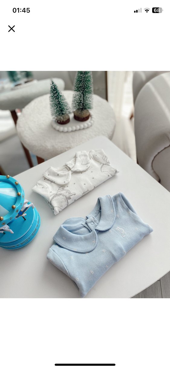 Mavi Uzun Kollu Triko Bebek Body - Görsel 3