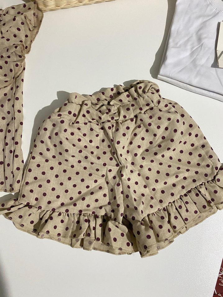 Puantiye Desenli Bebek Kız Takımı - Görsel 2