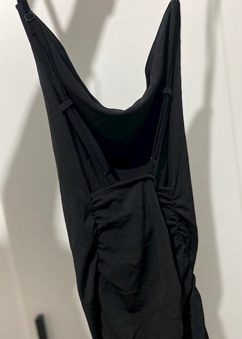 Siyah Mini Büzgülü Elbise - Görsel 4