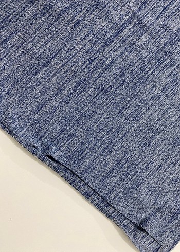 Uzun Kollu V Yakalı Mavi Kadın Tunik Elbise - Görsel 4