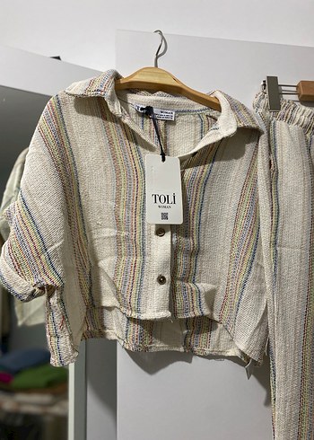 Bohem kadın gömlek ve pantolon 2li tkaım - Görsel 2