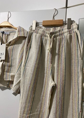 Bohem kadın gömlek ve pantolon 2li tkaım - Görsel 3