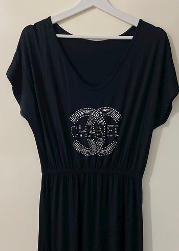 Siyah kısa kol uzun elbise - Görsel 2