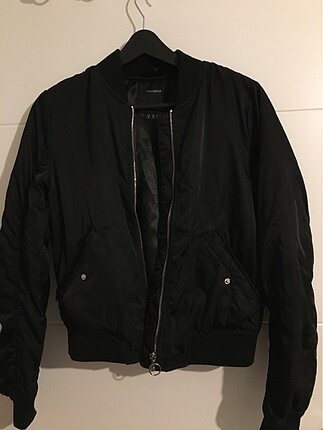 Siyah bomber ceket