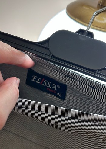 Gri Midi Hamile Pilili Keten Etek - Görsel 3