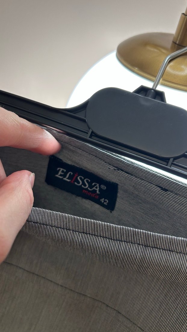 Gri Midi Hamile Pilili Keten Etek - Görsel 3