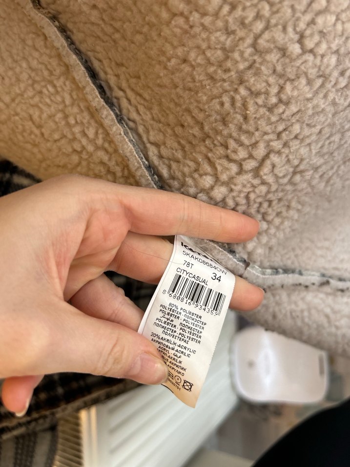 Ekose Midi Kadın Kaban - Görsel 5