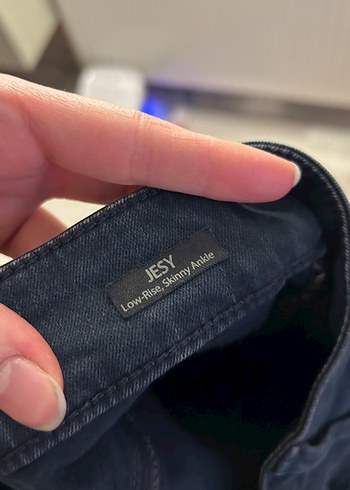 Lacivert siyah Beli Pilili Kadın Denim Pantolon - Görsel 11