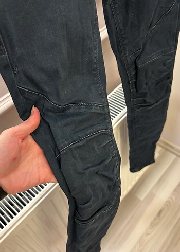 Lacivert siyah Beli Pilili Kadın Denim Pantolon - Görsel 6