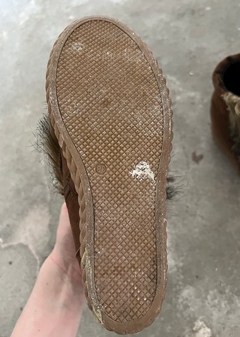 Kahverengi Süet Kürklü Dolgu Topuklu Bot - Görsel 4