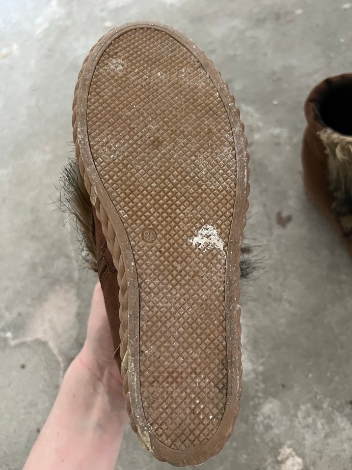 Kahverengi Süet Kürklü Dolgu Topuklu Bot - Görsel 4