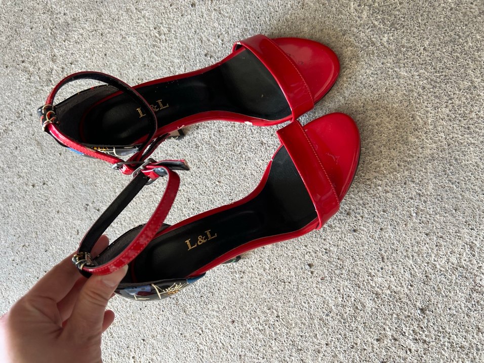 Kırmızı Rugan Tokalı İnce Topuklu Kadın Ayakkabı - Görsel 2