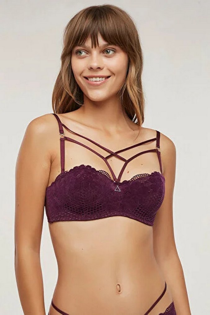 Siyah Gotik Mini Sütyen - Görsel 2