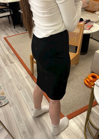 Kadın Siyah Midi Kalem Etek - Görsel 4