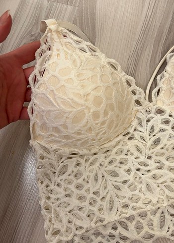 Dantel detaylı büstiyer - Görsel 3