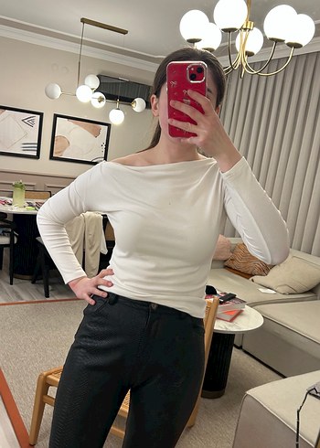 Siyah Yılan Derisi Desenli Deri Pantolon - Görsel 2