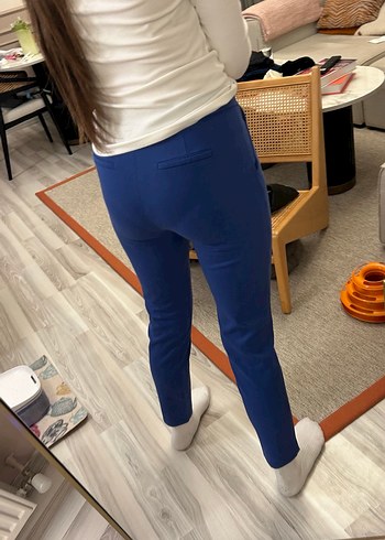 Beyaz Kadın Skinny Pantolon Normal Boy - Görsel 4