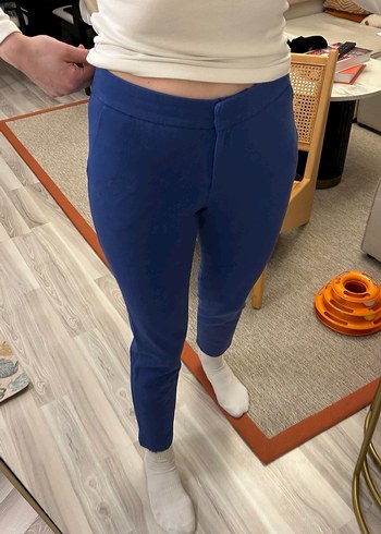 Beyaz Kadın Skinny Pantolon Normal Boy - Görsel 2