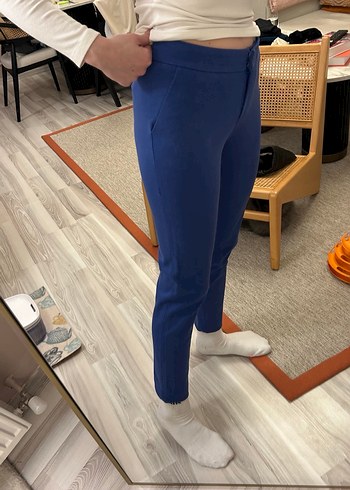 Beyaz Kadın Skinny Pantolon Normal Boy - Görsel 3