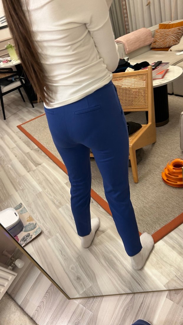 Beyaz Kadın Skinny Pantolon Normal Boy - Görsel 4