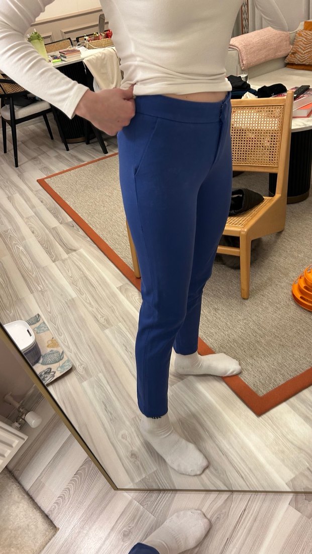 Beyaz Kadın Skinny Pantolon Normal Boy - Görsel 3