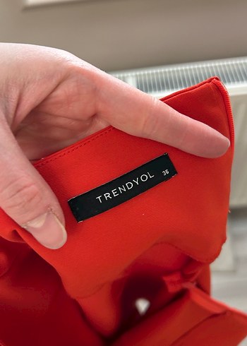 Kırmızı Beli Kemerli Kalem Etek - Görsel 8