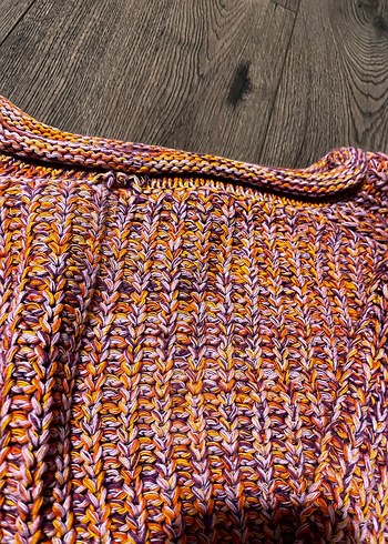 Renkli Bohem Örgü Kadın Kazak - Görsel 5
