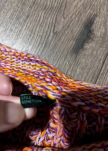 Renkli Bohem Örgü Kadın Kazak - Görsel 3