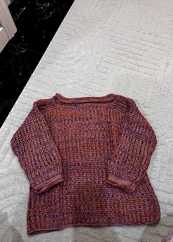 Renkli Bohem Örgü Kadın Kazak - Görsel 6