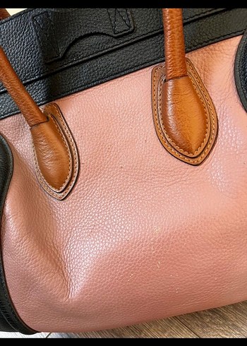 Celine orjinal Deri Pembe Siyah Kadın Çanta - Görsel 2