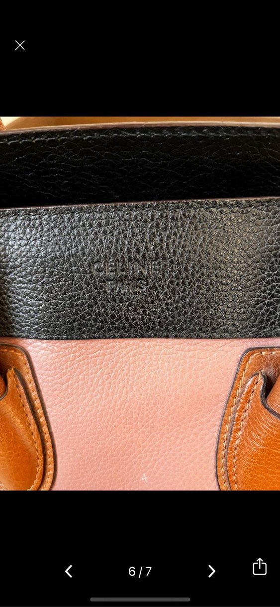 Celine orjinal Deri Pembe Siyah Kadın Çanta - Görsel 5