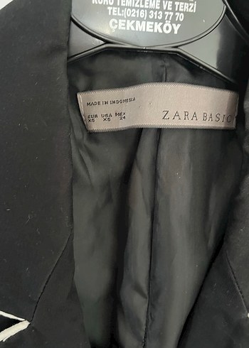 Zara xs Siyah Kadın Düğmeli Midi Blazer - Görsel 3