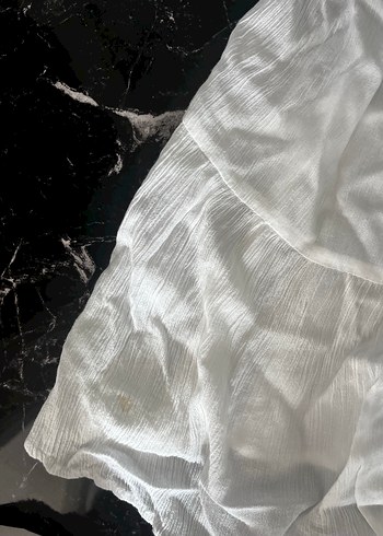 Püsküllü Nakışlı Beyaz Bohem Mini Tunik - Görsel 4