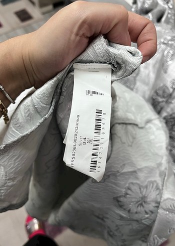 Gri Nakışlı Kısa Abiye Elbise - Görsel 3