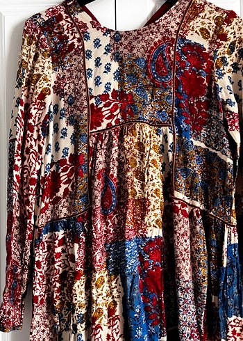 Zara Uzun Desenli Bohem Elbise - Görsel 2