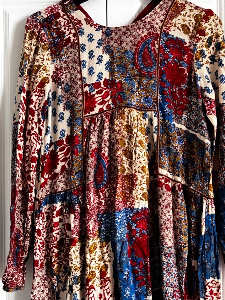 Zara Uzun Desenli Bohem Elbise - Görsel 2