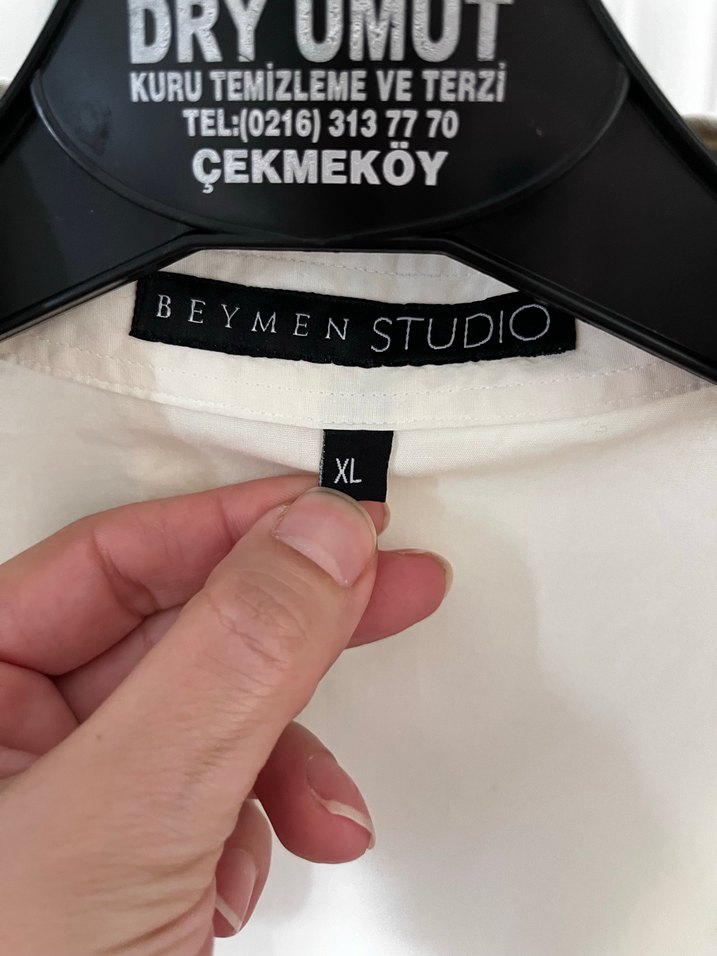 Beymen studio Düğmeli Beyaz krem rengi Kadın Gömlek - Görsel 3