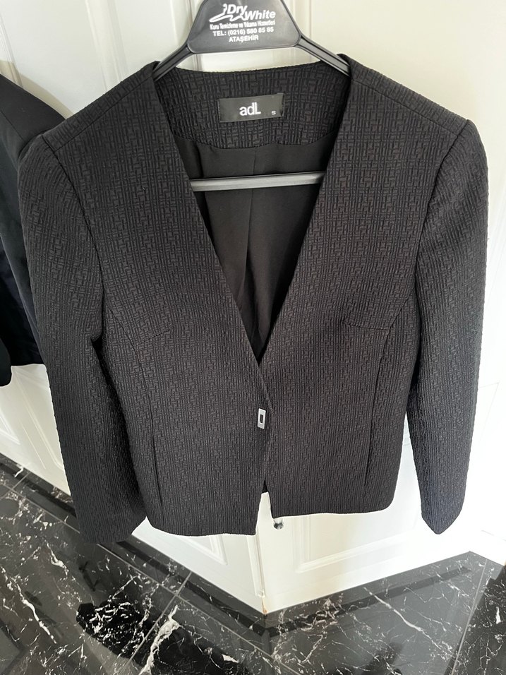 Adl Siyah Düğmeli Kadın Blazer Ceket - Görsel 2