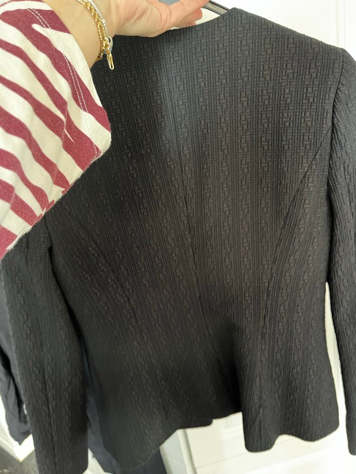 Adl Siyah Düğmeli Kadın Blazer Ceket - Görsel 5