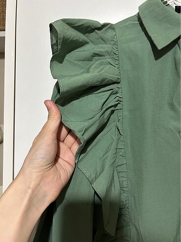 LC Waikiki Yeşil Tunik Elbise