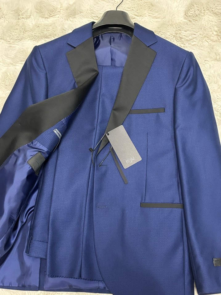 Erkek Mavi Düğmeli Klasik Kesim Takım Elbise (Smokin) - Görsel 2