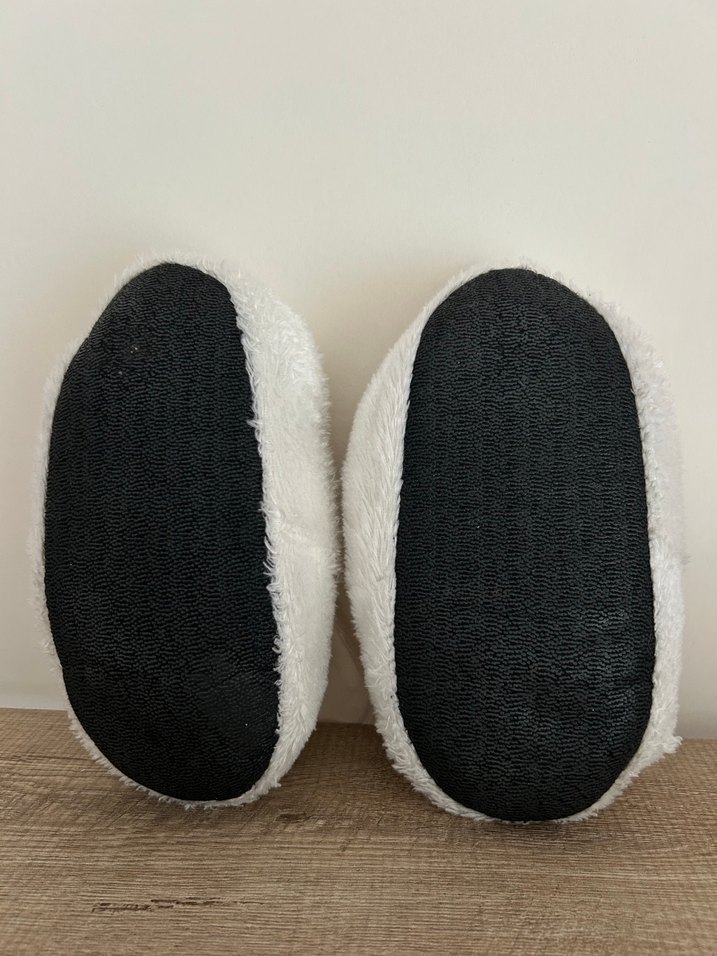 Kızlar İçin Beyaz Peluş Tavşan Ev Terliği - Görsel 5