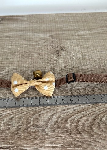 Kahverengi Kedi/ köpek Tasması Boyunluğu Fiyonk ve Zil - Görsel 6