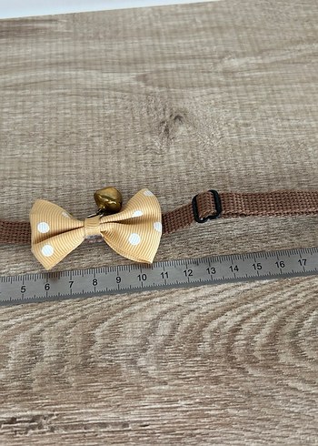 Kahverengi Kedi/ köpek Tasması Boyunluğu Fiyonk ve Zil - Görsel 5