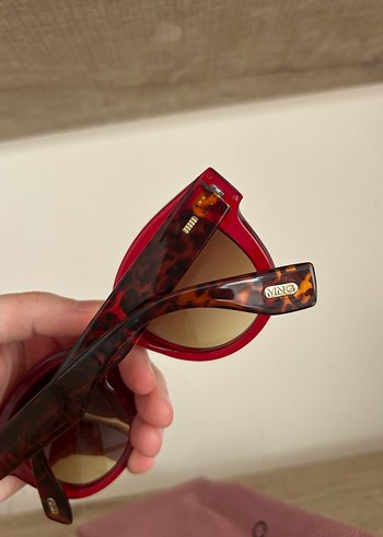 Bordo Transparan Modern Klasik Kadın Güneş Gözlüğü - Görsel 7