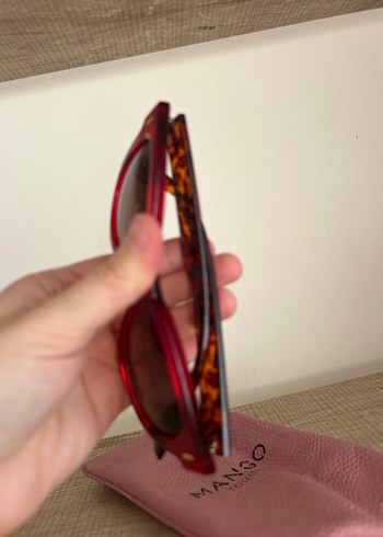 Bordo Transparan Modern Klasik Kadın Güneş Gözlüğü - Görsel 5