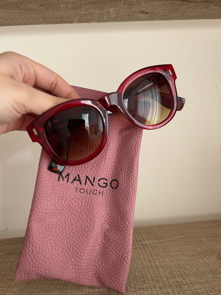 Bordo Transparan Modern Klasik Kadın Güneş Gözlüğü - Görsel 2