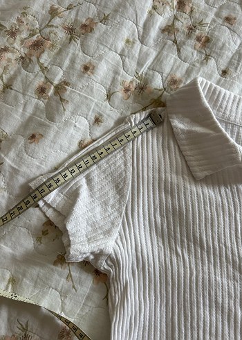 Kız Çocuk Beyaz Düğmeli Polo crop Tişört - Görsel 10