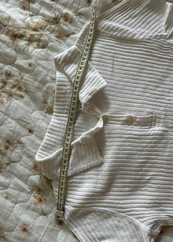 Kız Çocuk Beyaz Düğmeli Polo crop Tişört - Görsel 11